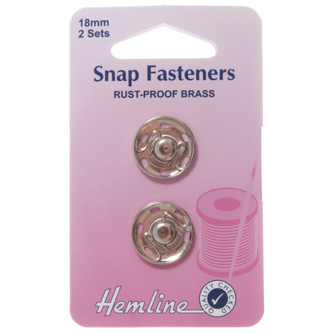 Hemline Snap Fasteners/Poppers 18mm H420.18