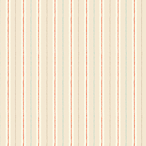 Makower Chicken And Egg 1212/Q Stripe Cream