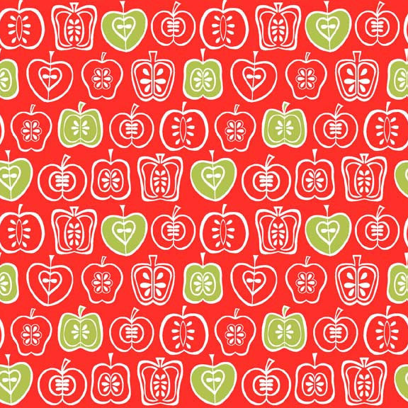 Makower Juicy 1344/R Apples Red