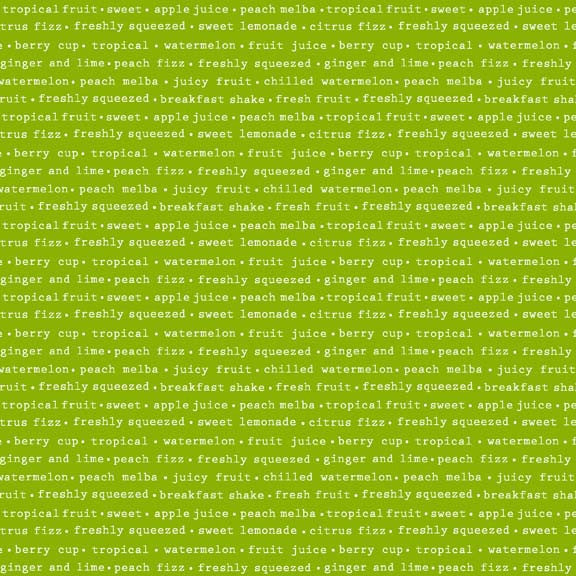Makower Juicy 1350/G Words Green