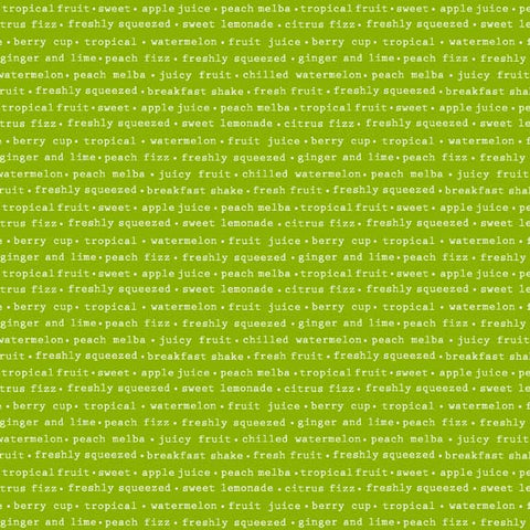 Makower Juicy 1350/G Words Green