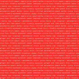 Makower Juicy 1350/R Words Red