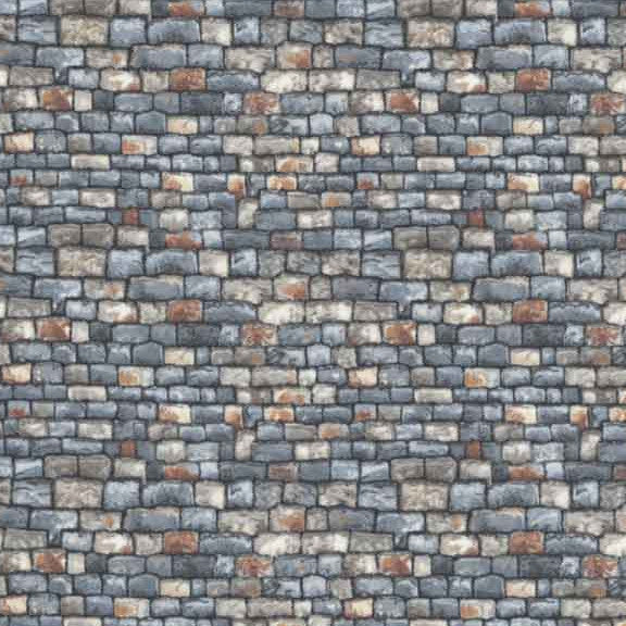 Makower Landscapes 1360/S Slate Roof Grey