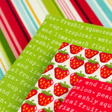 Makower Juicy 1350/G Words Green