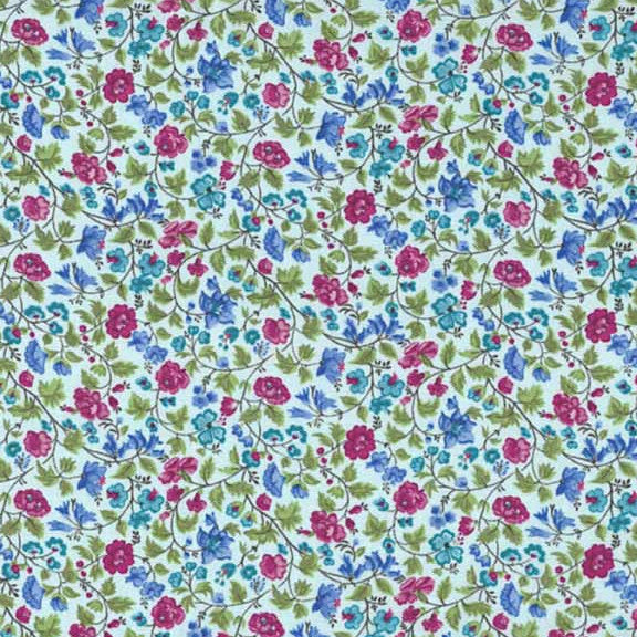 Makower Alison's Flowers 1432/T Flower Scroll