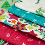 CHRISTMAS Makower Festive Christmas 1495/T Sketch Turquoise