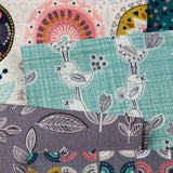 Makower Sophia 1544/T Bird Turquoise