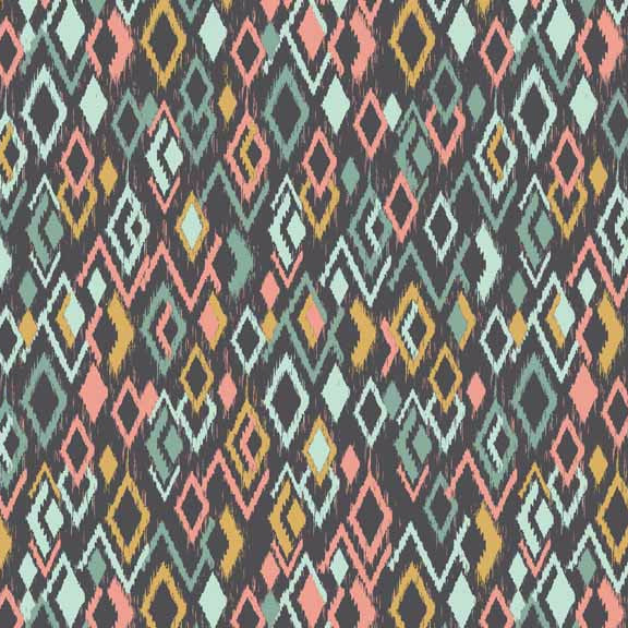 Makower Sophia 1545/S Ikat Diamond Grey