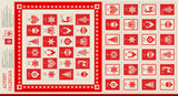 CHRISTMAS Makower Scandi 3 1595/1 Red Advent Calendar