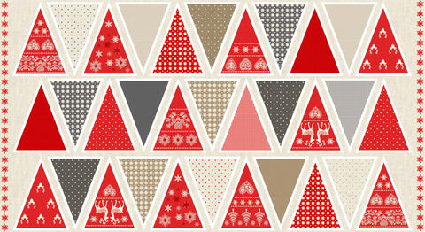 CHRISTMAS Makower Scandi 3 1596/1 Bunting