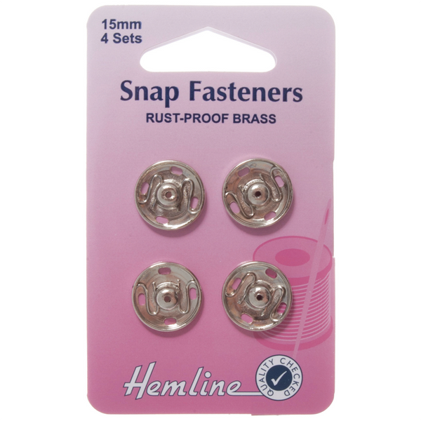 Hemline Snap Fasteners/Poppers 15mm H420.15