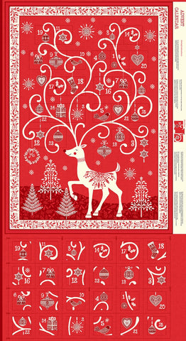 CHRISTMAS Makower  2110R Scandi Advent Calendar