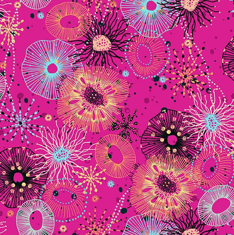 Makower Beth Studley 'Reef' pink 2250/P
