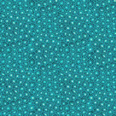 Makower Beth Studley 'Reef' Coral turquoise 2252/T