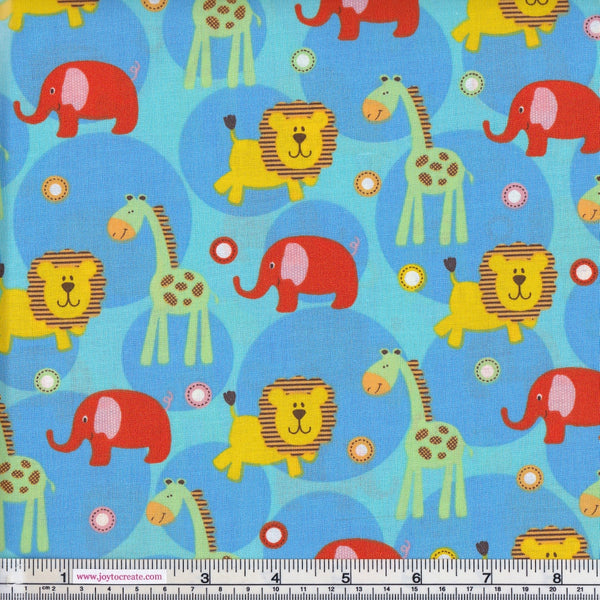 Sew Simple New Kids On The Block SSF47863 Blue Multi Zoo