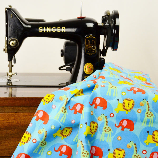 Sew Simple New Kids On The Block SSF47863 Blue Multi Zoo