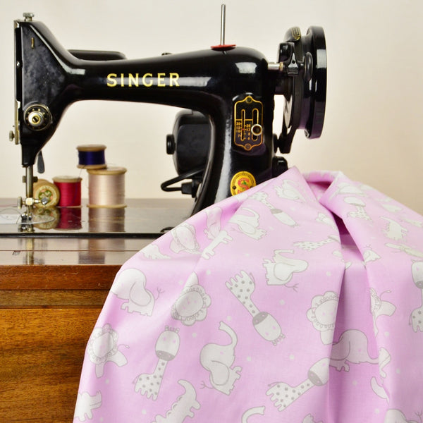 Sew Simple New Kids On The Block SSF47852 Baby Pink Zoo