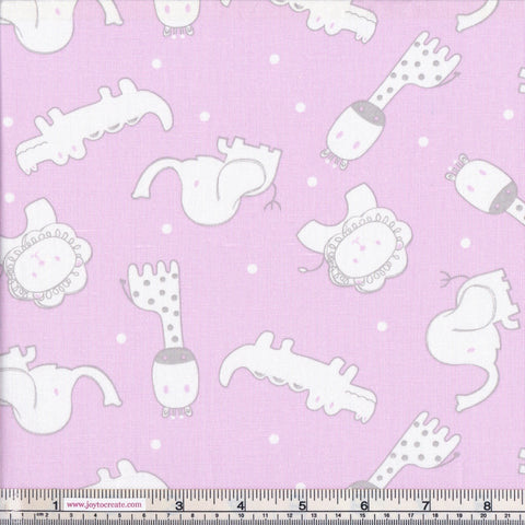 Sew Simple New Kids On The Block SSF47852 Baby Pink Zoo