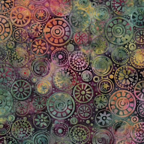 Makower Island Batiks Wheels pattern 6/294