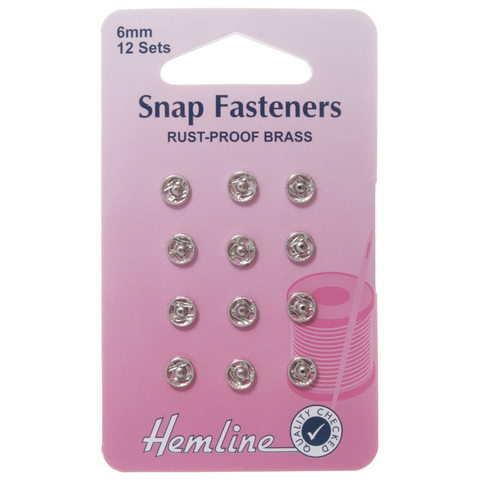 Hemline Snap Fasteners/Poppers 6mm H420.6
