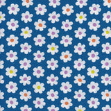 Sevenberry 85005/2D3-4 White Flowers On Blue