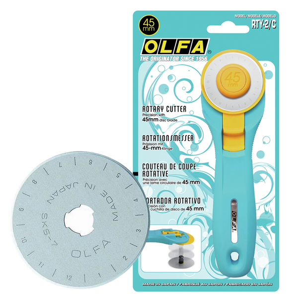 OLFA Rotary Cutter 45mm Plus spare blade RTY-2/C