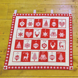 CHRISTMAS Makower Scandi 3 1595/1 Red Advent Calendar