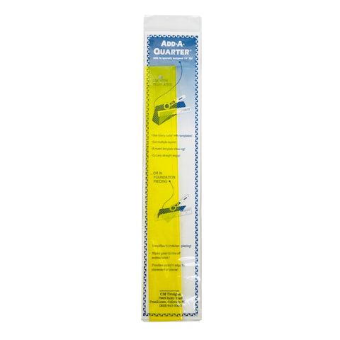 Add-a-quarter Ruler 12" Yellow with 1/4" Lip AQ12