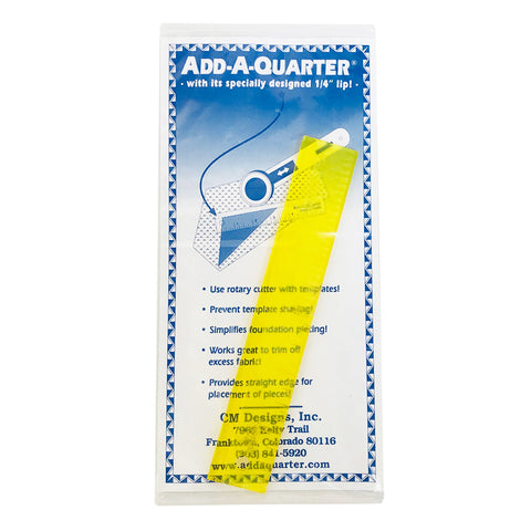 Add-a-quarter Ruler 6" Yellow with 1/4" Lip AQ6