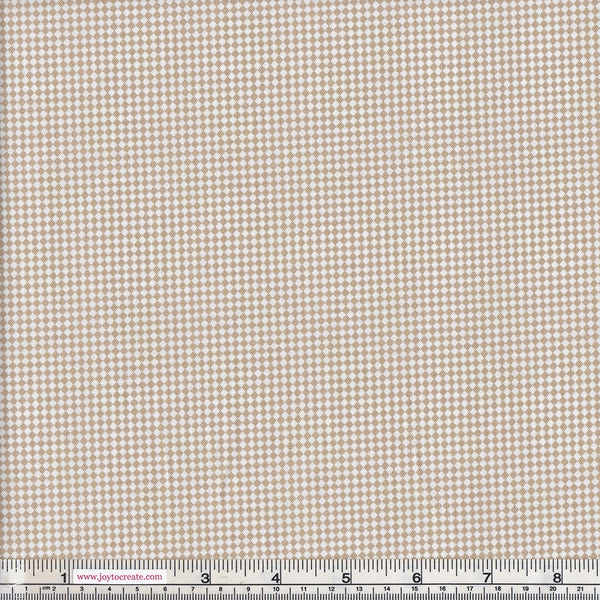 Makower Scandi 3 Basics 1616/Q Brown Mini Harlequin