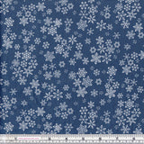 CHRISTMAS Makower 2016 Frosty 1585 Snowflakes Navy