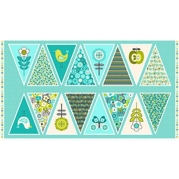 Makower Lime Twist Bunting 1420