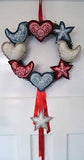 CHRISTMAS Makower 1788 Scandi Garland Panel