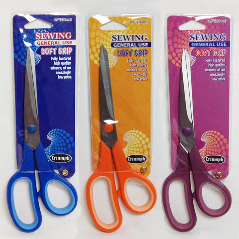 Soft Grip Large Scissors 21.6cm/8.5" blue/orange/purple B4711