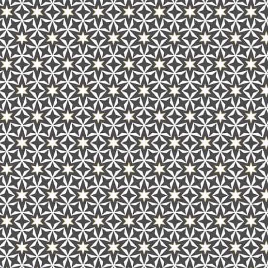 Makower Geometric Stars 1804/s Grey Gold Metallic