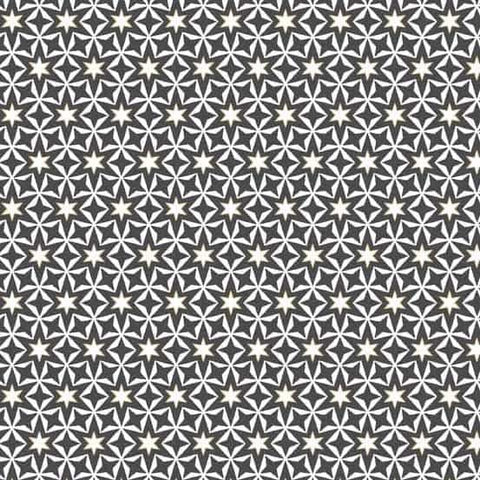 Makower Geometric Stars 1804/s Grey Gold Metallic