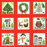 CHRISTMAS Makower Novelty 1257/1 Festive Labels