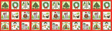 CHRISTMAS Makower Novelty 1257/1 Festive Labels