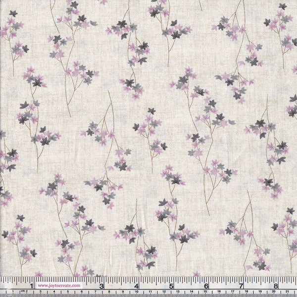 Makower Serenity 1691/P Maple Leaf Pink