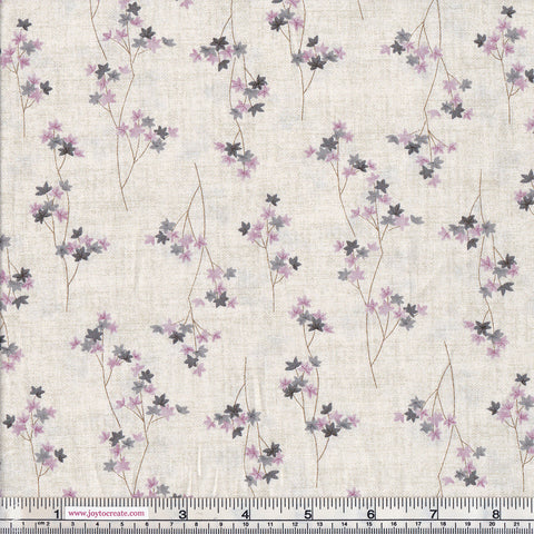 Makower Serenity 1691/P Maple Leaf Pink