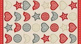 CHRISTMAS Makower 1788 Scandi Garland Panel
