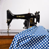 Makower Basics 1572/B8 Spot On Dark Blue